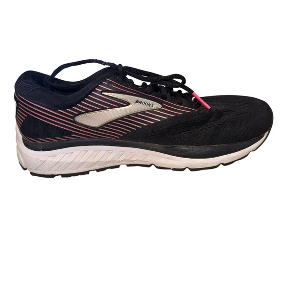 Brooks Addiction 14 Road Running Shoes 10.5 Black Pink Trail Sneakers Cushioned - Picture 8 of 12